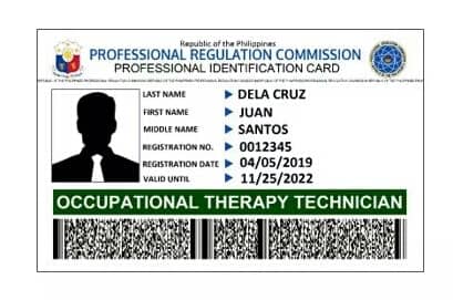 prc id card or license certificate