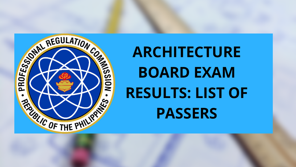 PRC Architecture Board Exam Results August 2021 - NewstoGov