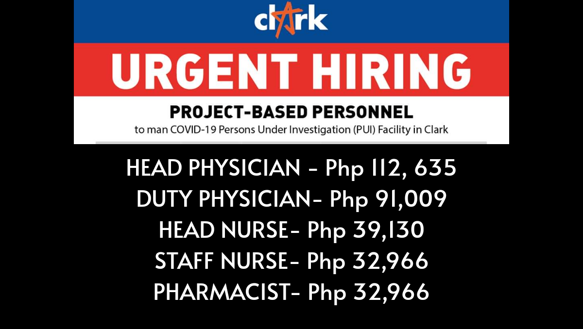 BCDA is hiring ProjectBased staff in Clark for COVID PUI NewsToGov