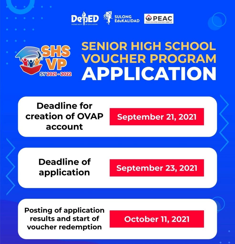 Deped Voucher for SHS 20212022 now open for applicants NewstoGov