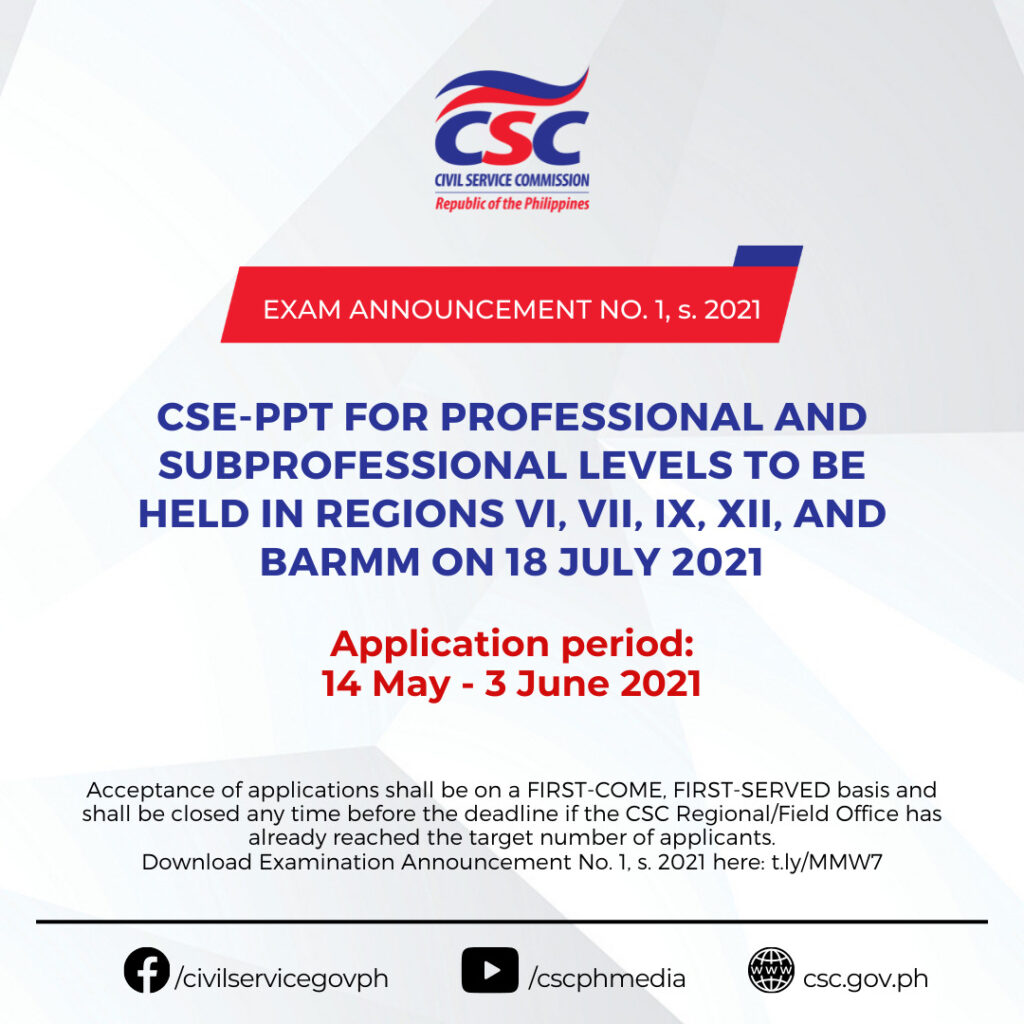 CSC Exam Schedule 2021 Update Official Announcement NewstoGov CSC Exam Schedule 2021 Update Official Announcement NewstoGov