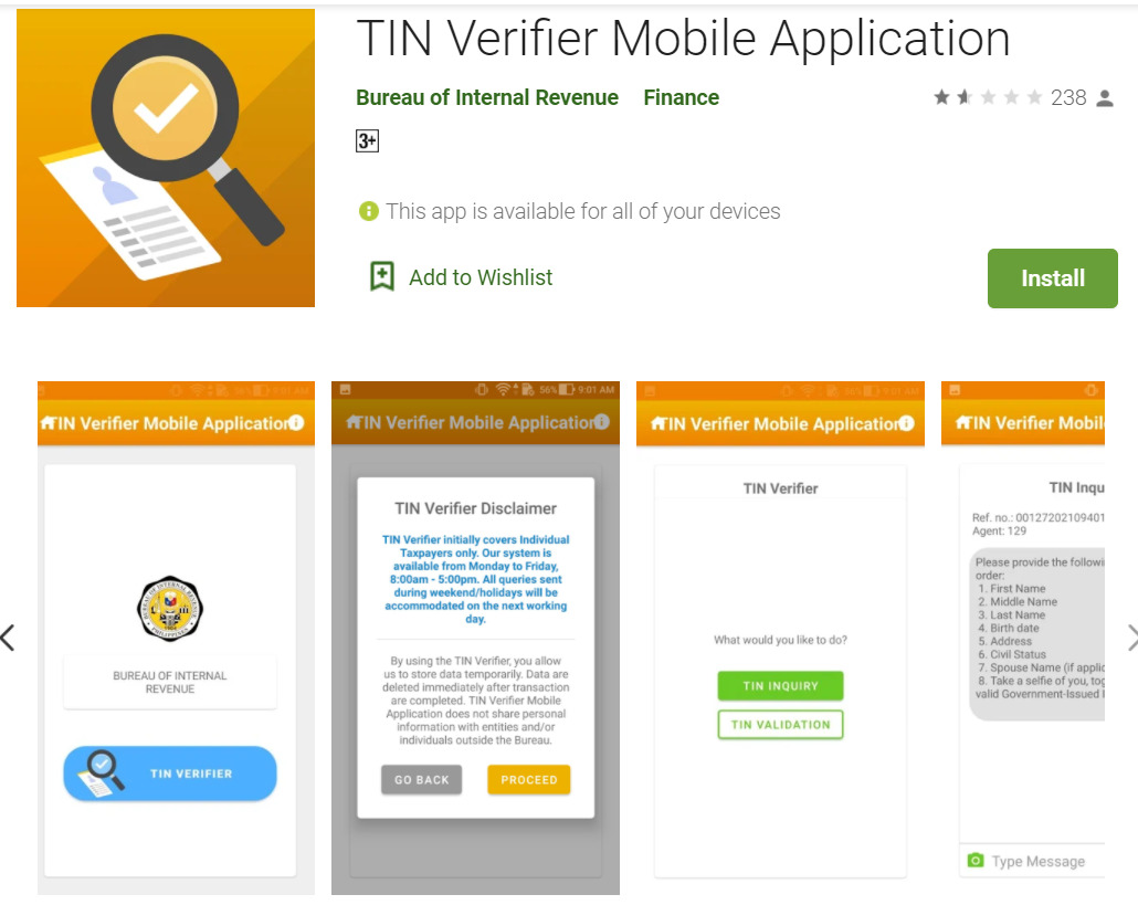 Tin Verifier Mobile App